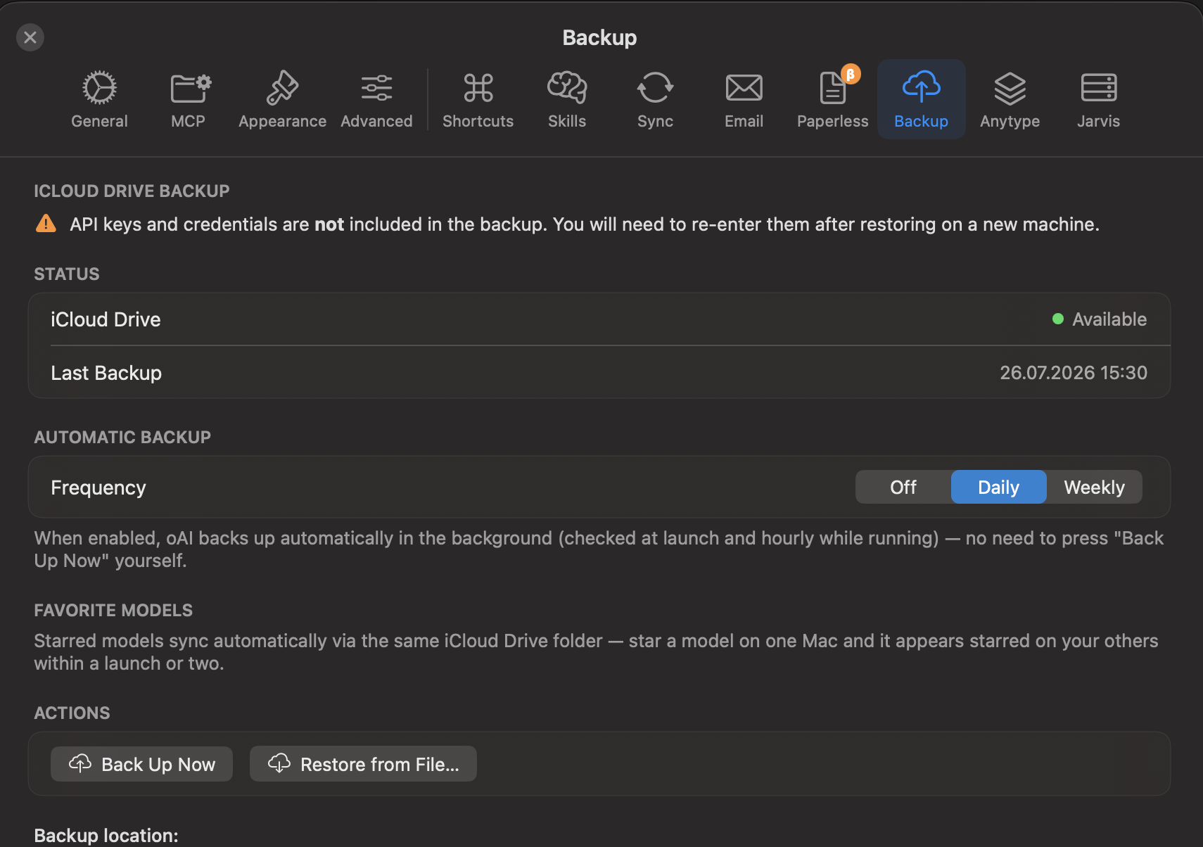 Automatic iCloud Backup
